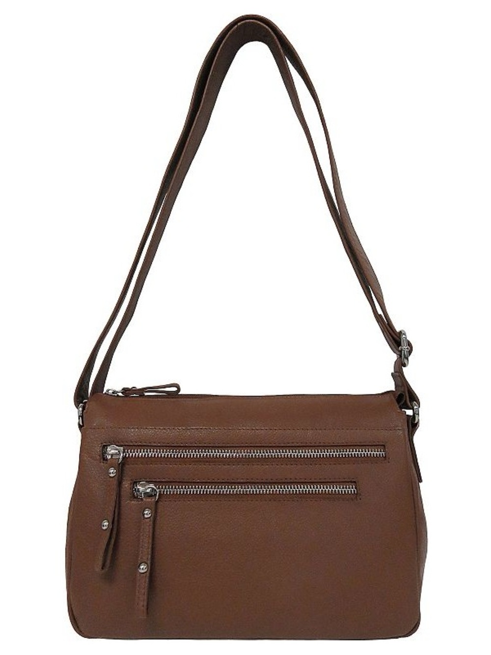 GAL Granada Leather Triple Compartment Crossbody Handbag